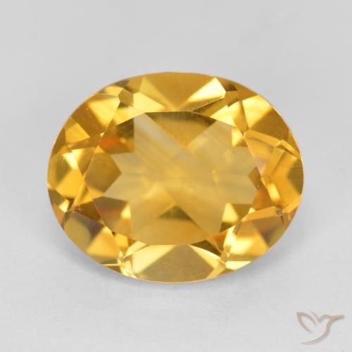 3.18ct 天然 ミディアムダークゴールデン シトリン, 楕円形, VS