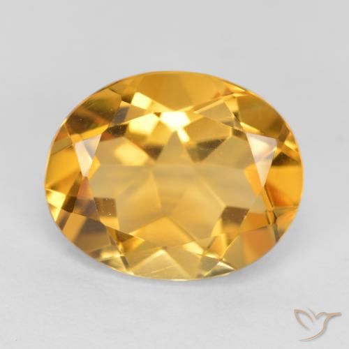 3.09ct 天然 ダークゴールデン シトリン, 楕円形, VS