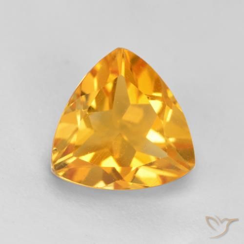 1.07ct 天然 ミディアムオレンジ シトリン, トリリオン, VS