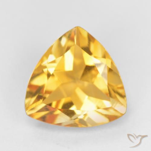 0.98ct 天然 ゴールドオレンジ シトリン, トリリオン, VS