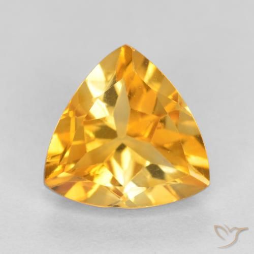 1.08ct 天然 濃いゴールデンオレンジ シトリン, トリリオン, VVS-VS
