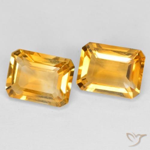 Shop natural 3.09ct 濃いゴールデンオレンジ シトリン gems, 八角形 / エメラルドカット, from ブラジル at GemSelect. In stock, global shipping!