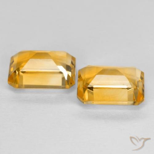 Shop natural 3.09ct 濃いゴールデンオレンジ シトリン gems, 八角形 / エメラルドカット, from ブラジル at GemSelect. In stock, global shipping!