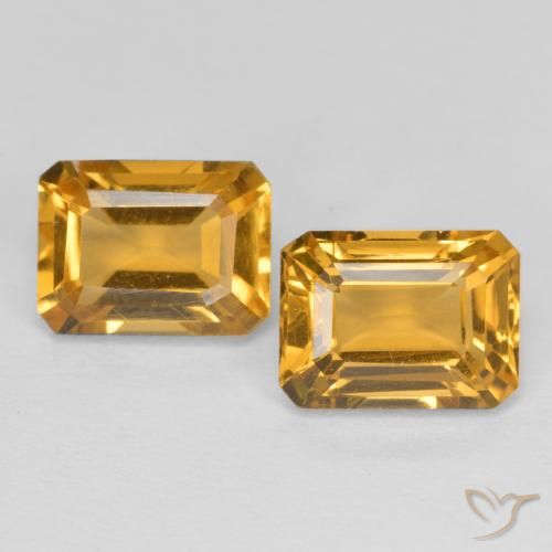 Shop natural 2.97ct 濃いゴールデンオレンジ シトリン gems, 八角形 / エメラルドカット, from ブラジル at GemSelect. In stock, global shipping!