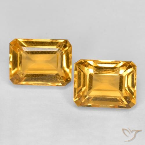 Shop natural 3.37ct 濃いゴールデンオレンジ シトリン gems, 八角形 / エメラルドカット, from ブラジル at GemSelect. In stock, global shipping!