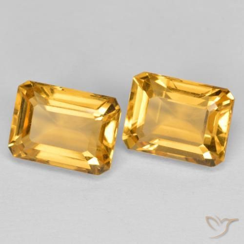 Shop natural 3.37ct 濃いゴールデンオレンジ シトリン gems, 八角形 / エメラルドカット, from ブラジル at GemSelect. In stock, global shipping!