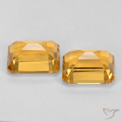 Shop natural 3.37ct 濃いゴールデンオレンジ シトリン gems, 八角形 / エメラルドカット, from ブラジル at GemSelect. In stock, global shipping!