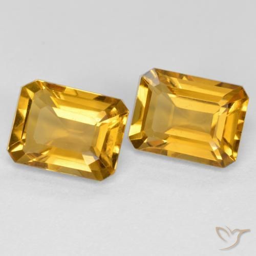 Shop natural 2.85ct 濃いゴールデンオレンジ シトリン gems, 八角形 / エメラルドカット, from ブラジル at GemSelect. In stock, global shipping!