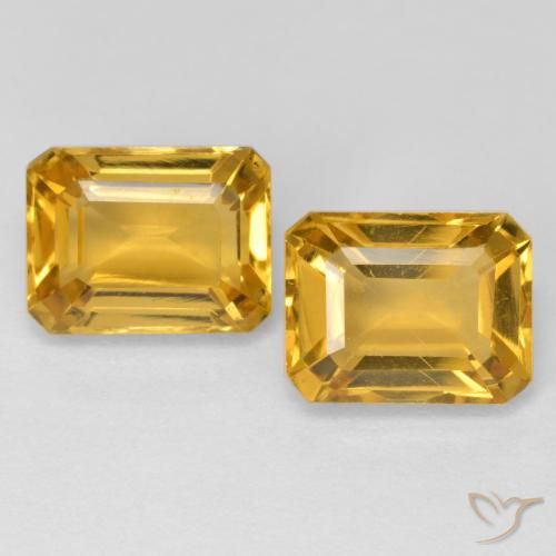 Shop natural 3.43ct 濃いゴールデンオレンジ シトリン gems, 八角形 / エメラルドカット, from ブラジル at GemSelect. In stock, global shipping!