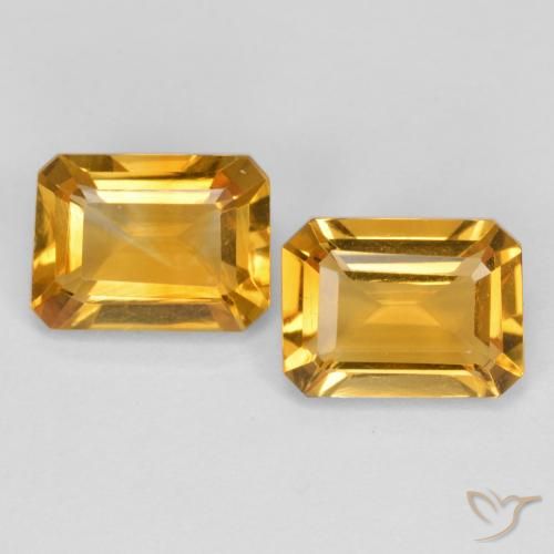 Shop natural 2.55ct 濃いゴールデンオレンジ シトリン gems, 八角形 / エメラルドカット, from ブラジル at GemSelect. In stock, global shipping!