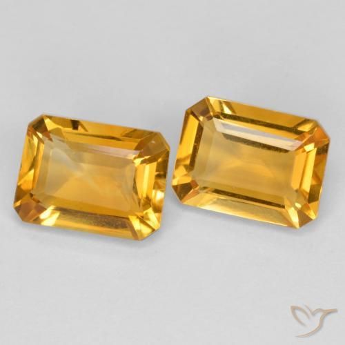 Shop natural 2.55ct 濃いゴールデンオレンジ シトリン gems, 八角形 / エメラルドカット, from ブラジル at GemSelect. In stock, global shipping!