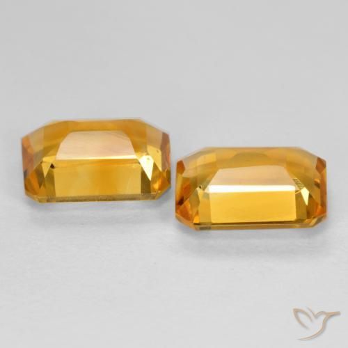Shop natural 2.55ct 濃いゴールデンオレンジ シトリン gems, 八角形 / エメラルドカット, from ブラジル at GemSelect. In stock, global shipping!