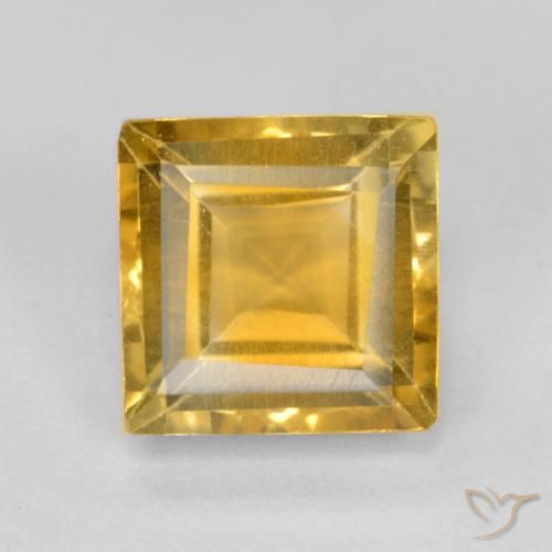 1.68ct 天然 ゴールド シトリン, 四角形, VS