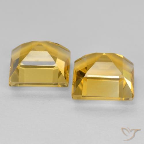 Shop natural 3.45ct ミディアム薄いゴールデン シトリン gems, 四角形, from ブラジル at GemSelect. In stock, global shipping!