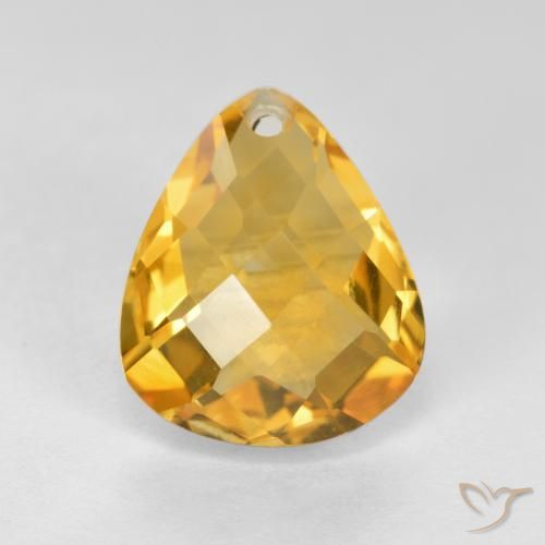 3.33ct 天然 明るいゴールド シトリン, 洋梨の形, VVS-VS