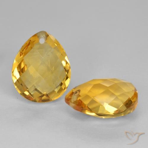 Shop natural 7.95ct ゴールドオレンジ シトリン gems, 洋梨の形, from ブラジル at GemSelect. In stock, global shipping!