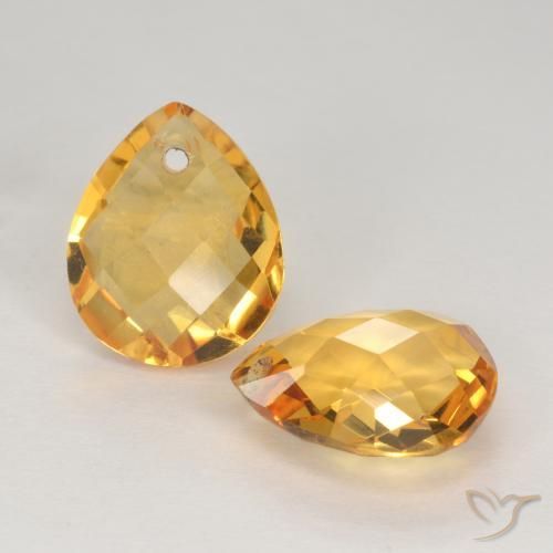 Shop natural 7.25ct 濃いゴールデンオレンジ シトリン gems, 洋梨の形, from ブラジル at GemSelect. In stock, global shipping!