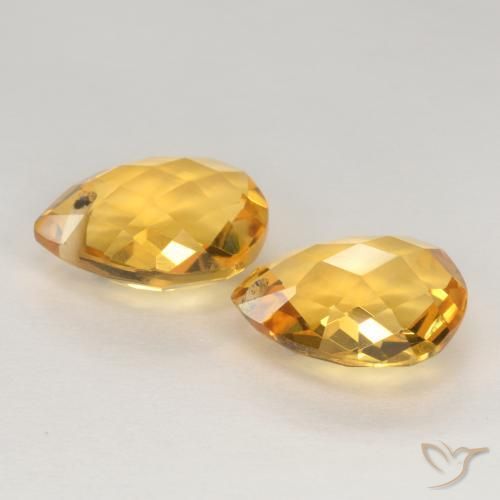 Shop natural 7.25ct 濃いゴールデンオレンジ シトリン gems, 洋梨の形, from ブラジル at GemSelect. In stock, global shipping!