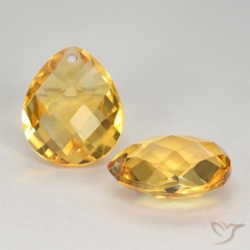 Shop natural 7.58ct ミディアムダークゴールデン シトリン gems, 洋梨の形, from ブラジル at GemSelect. In stock, global shipping!