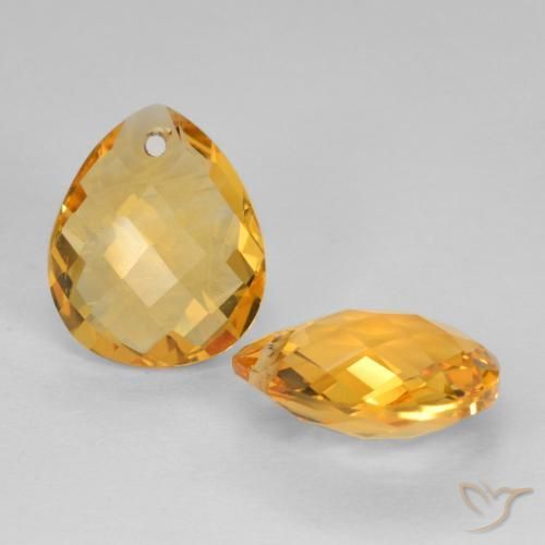 Shop natural 6.99ct 濃いゴールデンオレンジ シトリン gems, 洋梨の形, from ブラジル at GemSelect. In stock, global shipping!