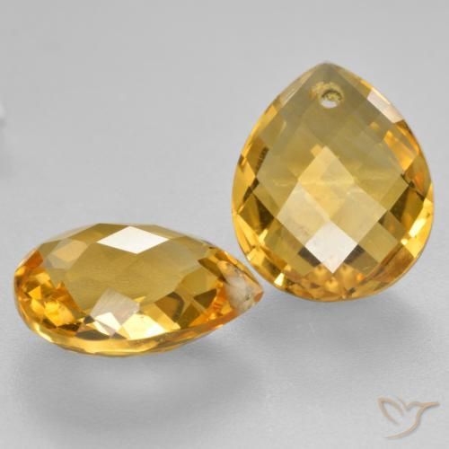 Shop natural 7.54ct 濃いゴールド シトリン gems, 洋梨の形, from ブラジル at GemSelect. In stock, global shipping!