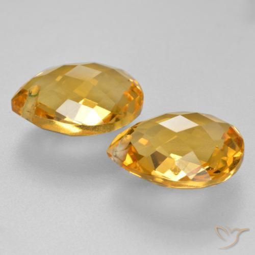 Shop natural 7.54ct 濃いゴールド シトリン gems, 洋梨の形, from ブラジル at GemSelect. In stock, global shipping!
