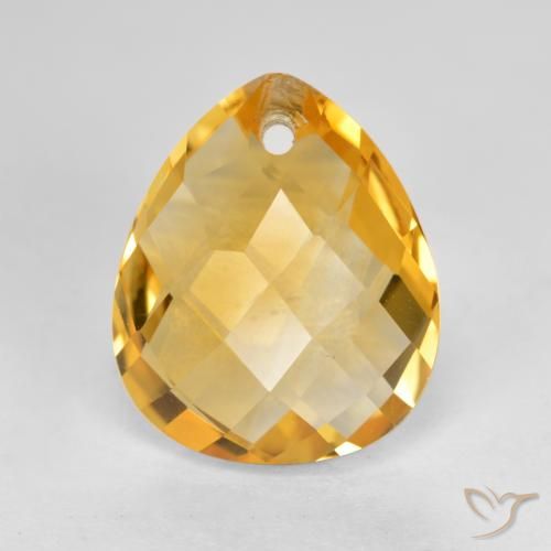 3.61ct 天然 オレンジゴールド シトリン, 洋梨の形, VVS-VS