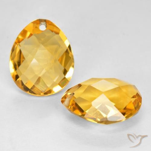 Shop natural 7.09ct 濃いゴールデンオレンジ シトリン gems, 洋梨の形, from ブラジル at GemSelect. In stock, global shipping!