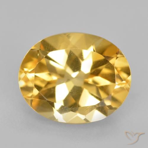 4.68ct 天然 ミディアムダークゴールデン シトリン, 楕円形, VS