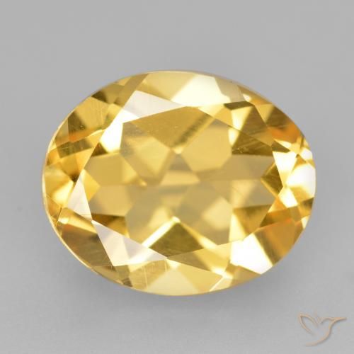 4.37ct 天然 ゴールド シトリン, 楕円形, VVS