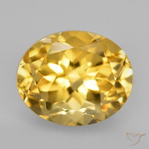 5.72ct 天然 ゴールドオレンジ シトリン, 楕円形, VVS