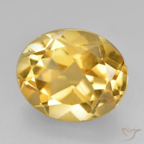 5.01ct 天然 ゴールドオレンジ シトリン, 楕円形, VVS-VS