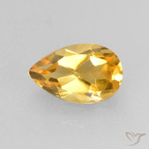 0.79ct 天然 トップゴールド シトリン, 洋梨の形, VS