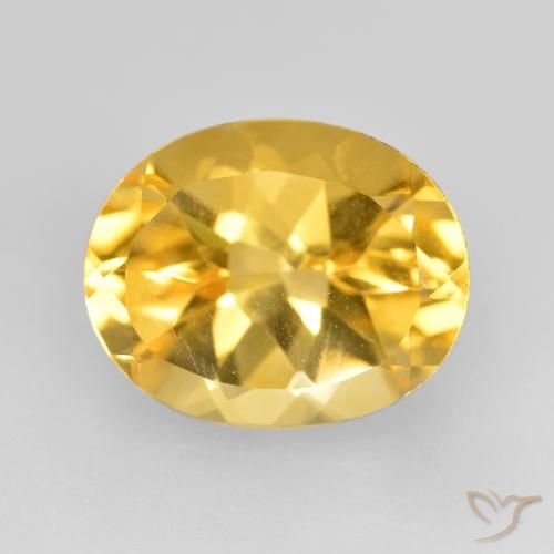 4.85ct 天然 ミディアムゴールデン シトリン, 楕円形, VVS-VS
