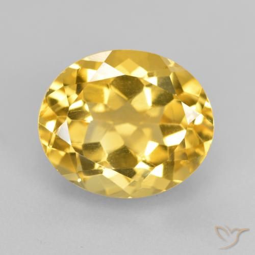 5.04ct 天然 ゴールド シトリン, 楕円形, VVS-VS