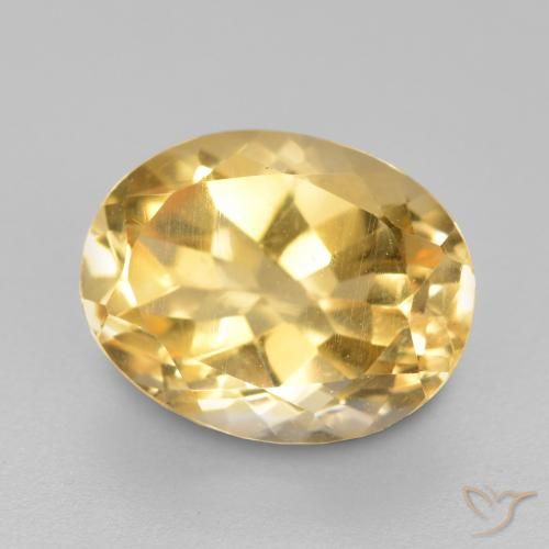 1.90ct 天然 ゴールド シトリン, 楕円形, VS