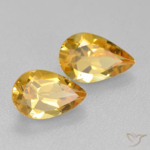 Shop natural 1.61ct 濃いゴールデンオレンジ シトリン gems, 洋梨の形, from ブラジル at GemSelect. In stock, global shipping!