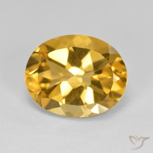4.12ct 天然 ゴールドオレンジ シトリン, 楕円形, VVS-VS