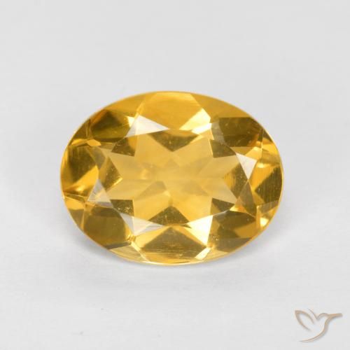 1.46ct 天然 ゴールドオレンジ シトリン, 楕円形, VVS-VS