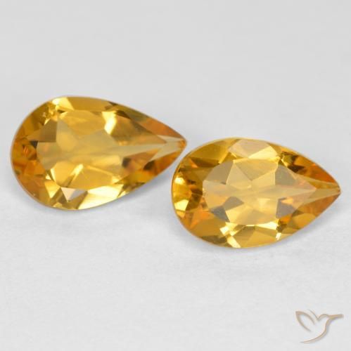 Shop natural 1.58ct 濃いゴールデンオレンジ シトリン gems, 洋梨の形, from ブラジル at GemSelect. In stock, global shipping!