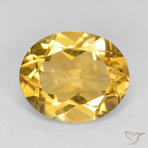 4.25ct 天然 ミディアムゴールデン シトリン, 楕円形, VVS-VS
