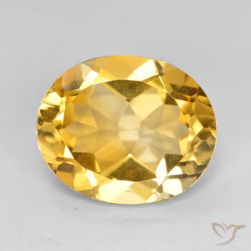 4.01ct 天然 ゴールドオレンジ シトリン, 楕円形, VVS