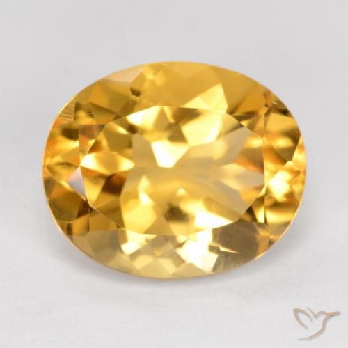 4.57ct 天然 ミディアムダークゴールデン シトリン, 楕円形, VVS-VS
