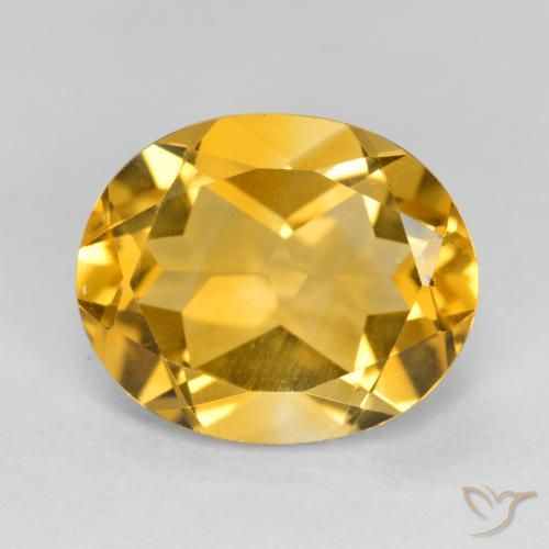 4.10ct 天然 ゴールド シトリン, 楕円形, VVS-VS