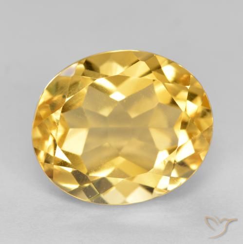 5.22ct 天然 ゴールド シトリン, 楕円形, VVS-VS