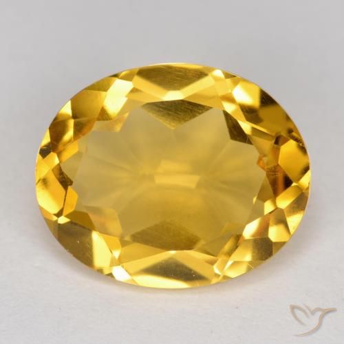 4.01ct 天然 ゴールド シトリン, 楕円形, VS