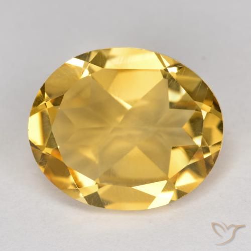 4.08ct 天然 ゴールドオレンジ シトリン, 楕円形, VS