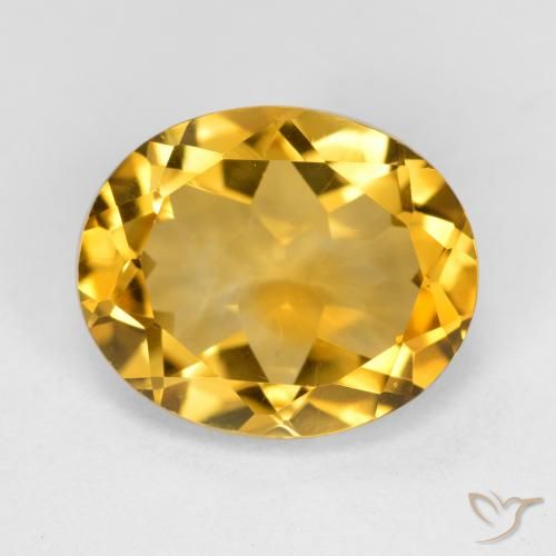 3.85ct 天然 ゴールドオレンジ シトリン, 楕円形, VS