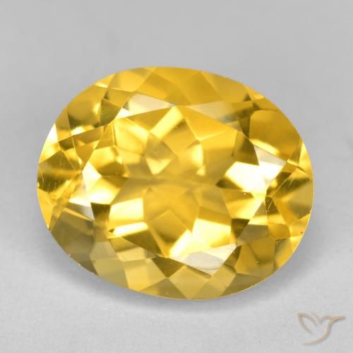 4.40ct 天然 ゴールド シトリン, 楕円形, VS