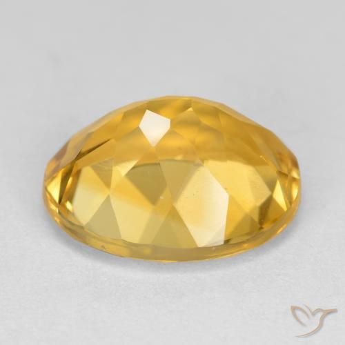 3.97カラットの天然濃いゴールデンオレンジシトリン（11.8×9.8 mm・オーバルカット）